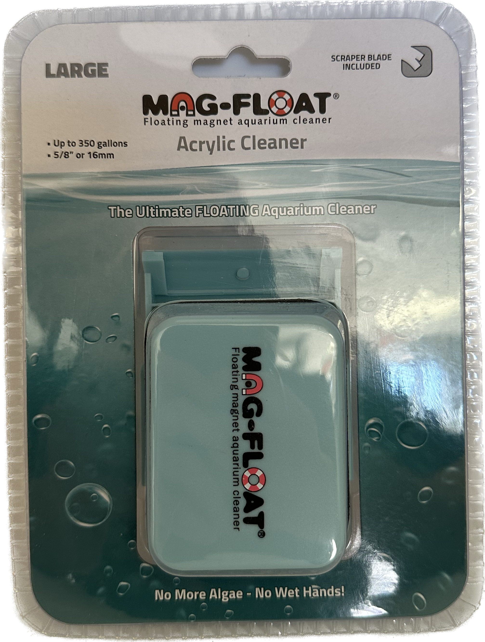 MAG-FLOAT Glass Floating Magnetic Aquarium Cleaner, Small 