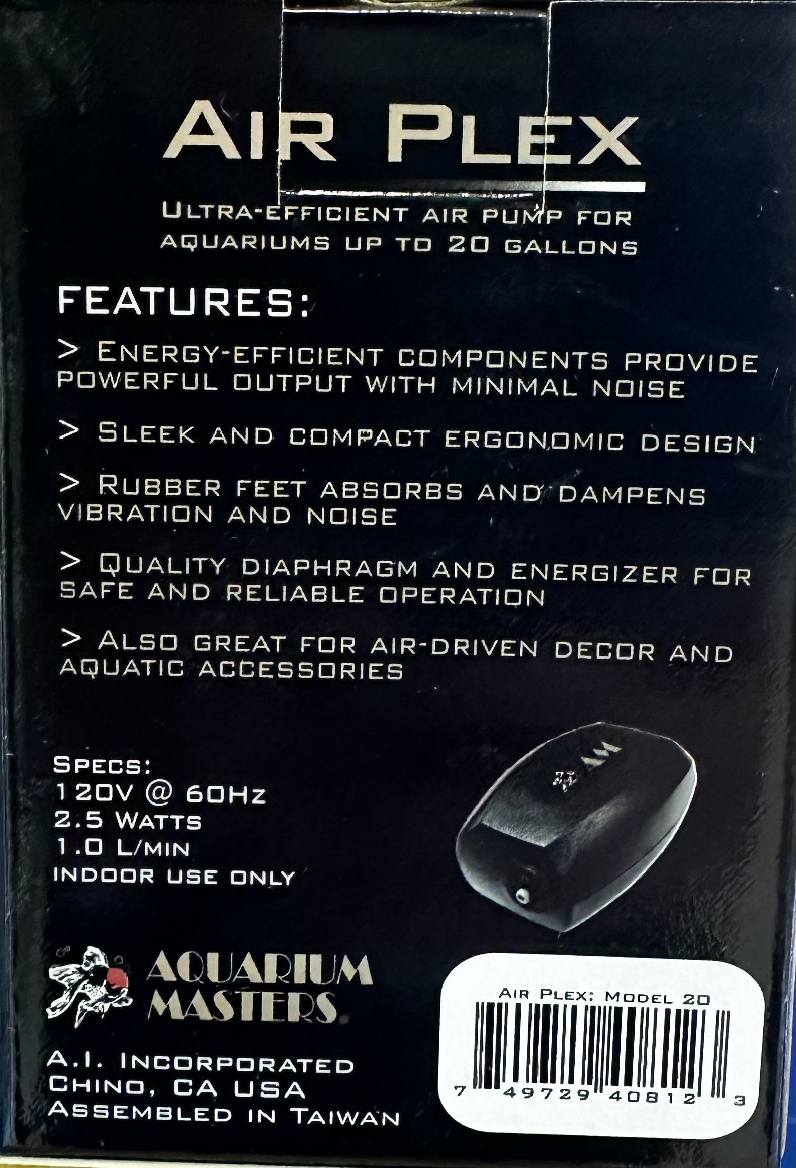 Aquarium Masters Air Pump 20