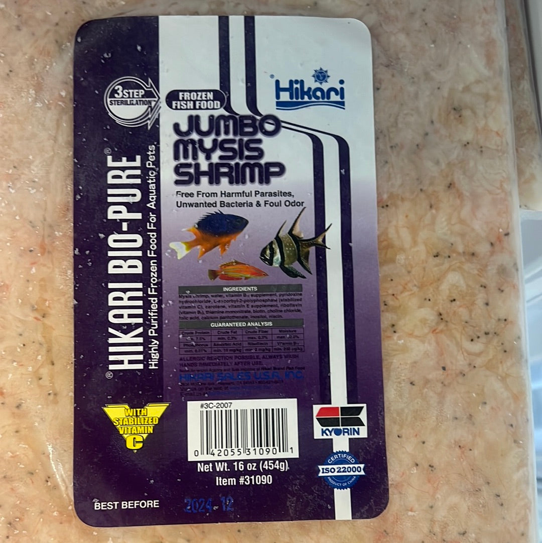 Hikari Jumbo Mysis Shrimp-16 oz. Flatpack
